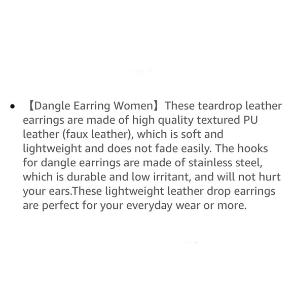 ‼️5/$20 Faux Leather Dangle earrings Cheetah print - Picture 4 of 6